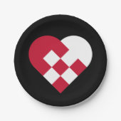 Skandinavisches Weihnachten Hear Pappteller (Vorderseite)