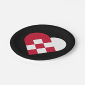 Skandinavisches Weihnachten Hear Pappteller (Schrägansicht)