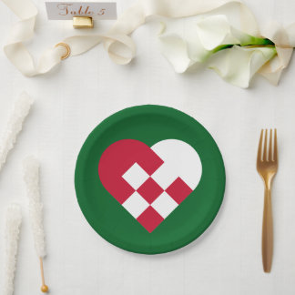 Skandinavisches Weihnachten Hear Pappteller