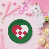 Skandinavisches Weihnachten Hear Pappteller (Party)