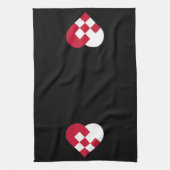 Skandinavisches Weihnachten Herz Geschirrtuch (Vertikal)