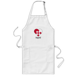 Skandinavisches Weihnachten Herz Lange Schürze