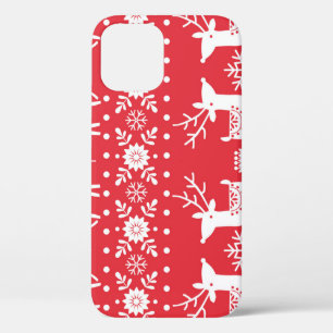 Skandinavisches Weihnachten: Schneeflocken & Hirsc Case-Mate iPhone Hülle
