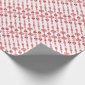 Skandinavisches Weihnachtenmodernes Rosemaling Geschenkpapier (Ecke)