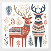 Skandinavisches Weihnachtsbaum Fensteraufkleber (Blatt)