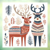 Skandinavisches Weihnachtsbaum Fensteraufkleber (Blatt 3)