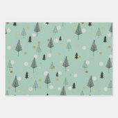 Skandinavisches Weihnachtsbaum Set von 3 Geschenkpapier Set (Vorderseite 3)