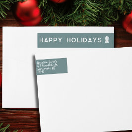 Skandinavisches Weihnachtsbaumadressen-Etikett