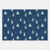 Skandinavisches Weihnachtsbaummuster Geschenkpapier Set (Vorderseite 2)