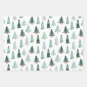 Skandinavisches Weihnachtsbaummuster Geschenkpapier Set (Vorderseite)