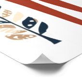 Skandinavisches Weihnachtsbaumposter Poster (Ecke)