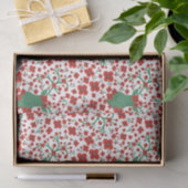 Skandinavisches Weihnachtsblumenmuster mit Antlern Seidenpapier (Geschenk)