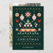 skandinavisches Weihnachtsdesign Feiertagskarte (Vorne/Hinten)