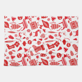 Skandinavisches Weihnachtsfest Geschirrtuch