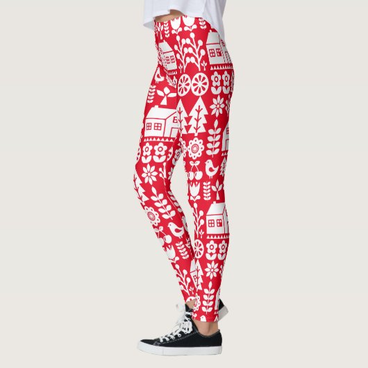 skandinavisches Weihnachtsfest Leggings (Links)