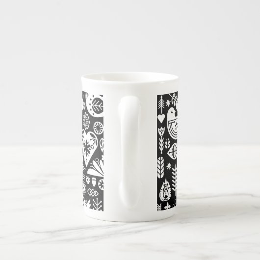 skandinavisches Weihnachtsfest Porzellantasse (Rückseite)