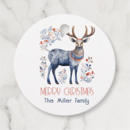 Skandinavisches Weihnachtslied der Rentierernte -  Geschenkanhänger