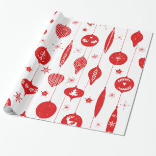 skandinavisches Weihnachtsmuster Geschenkpapier