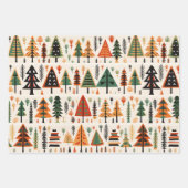 Skandinavisches Weihnachtsmuster Geschenkpapier Set (Vorderseite 3)