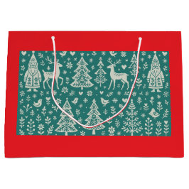 SKANDINAVISCHES WEIHNACHTSMUSTER GESCHENKTÜTE