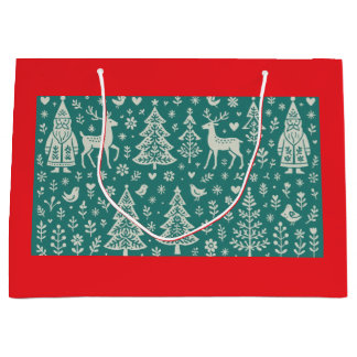 SKANDINAVISCHES WEIHNACHTSMUSTER GESCHENKTÜTE