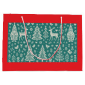 SKANDINAVISCHES WEIHNACHTSMUSTER GESCHENKTÜTE (Rückseite)