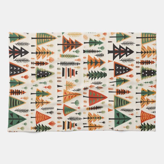 Skandinavisches Weihnachtsmuster Geschirrtuch (Horizontal)