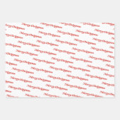 Skandinavisches Weihnachtsmuster mit Blume und Vög Geschenkpapier Set (Vorderseite 2)