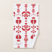 Skandinavisches Weihnachtsmuster Modernes Rosemali Badhandtuch Set (Handtuch)