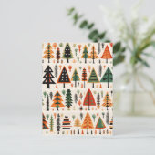Skandinavisches Weihnachtsmuster Postkarte (Stehend Vorderseite)