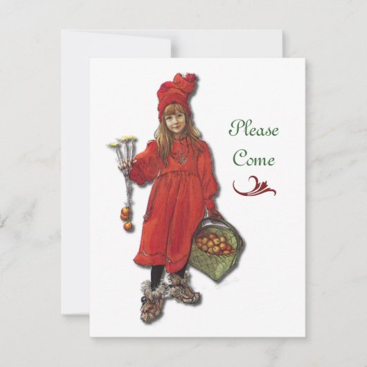 Skandinavisches WeihnachtsParty Einladung (Vorderseite)