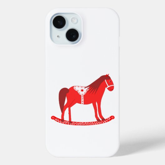 Skandinavisches Weihnachtspferd Case-Mate iPhone Hülle (Rückseite)