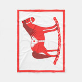 Skandinavisches Weihnachtspferd Fleecedecke (Vorderseite)