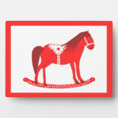 Skandinavisches Weihnachtspferd Fotoplatte (Vorderseite)