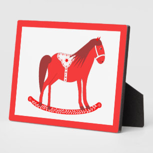 Skandinavisches Weihnachtspferd Fotoplatte