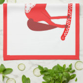 Skandinavisches Weihnachtspferd Geschirrtuch (Gefaltet)