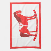 Skandinavisches Weihnachtspferd Geschirrtuch (Vertikal)