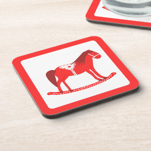Skandinavisches Weihnachtspferd Getränkeuntersetzer