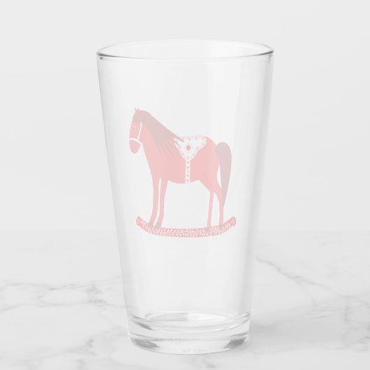 Skandinavisches Weihnachtspferd Glas (Rückseite)