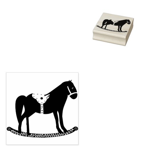 Skandinavisches Weihnachtspferd Gummistempel (Stempel)