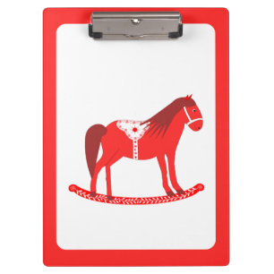 Skandinavisches Weihnachtspferd Klemmbrett