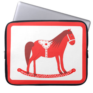 Skandinavisches Weihnachtspferd Laptopschutzhülle