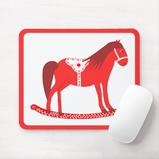 Skandinavisches Weihnachtspferd Mousepad (Mit Mouse)