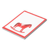Skandinavisches Weihnachtspferd Notizblock (Rotiert)