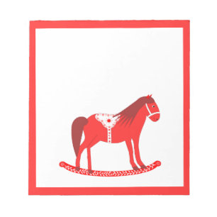 Skandinavisches Weihnachtspferd Notizblock