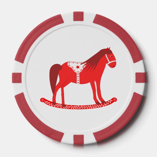 Skandinavisches Weihnachtspferd Pokerchips (Vorderseite)
