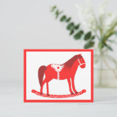 Skandinavisches Weihnachtspferd Postkarte (Stehend Vorderseite)