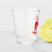 Skandinavisches Weihnachtspferd Schnapsglas (Links)