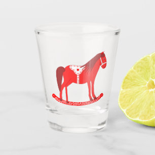 Skandinavisches Weihnachtspferd Schnapsglas