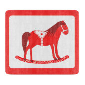 Skandinavisches Weihnachtspferd Schneidebrett (Vorderseite)